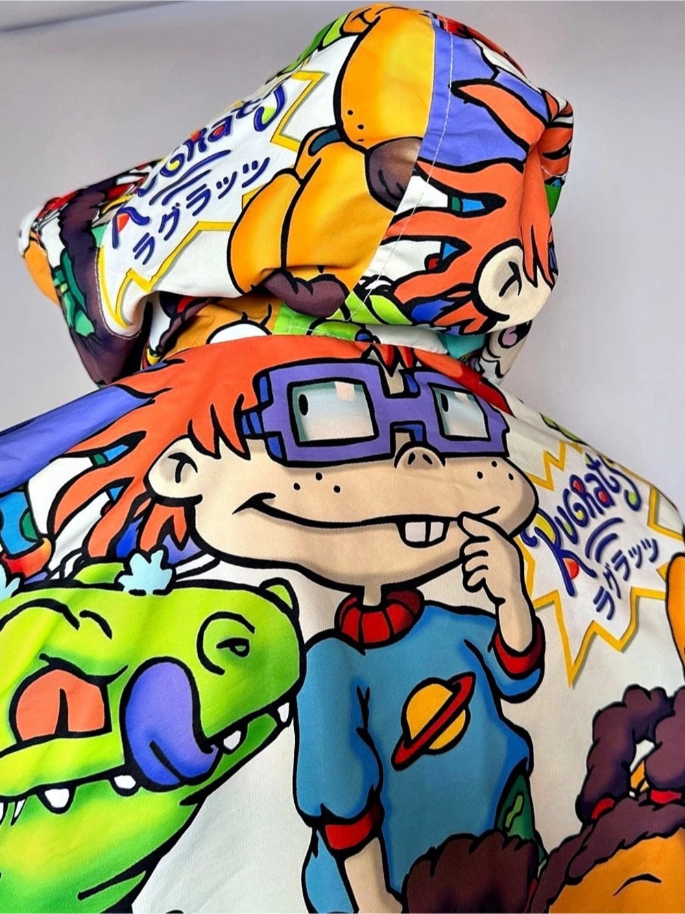 Members Only x Nickelodeon Rugrats Multi Windbreaker Jacket Rugrats Multi Color - Picture 6 of 10
